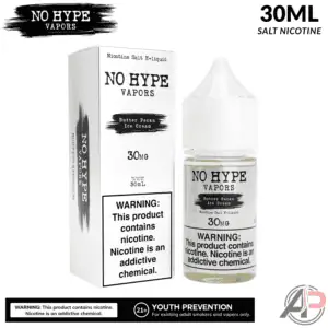 No Hype Vapors Butter Pecan Ice Cream Salt Nicotine 30mL