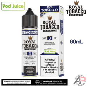 Pod Juice Royal Tobacco Extracts RY4 Tobacco E-Liquid 60mL