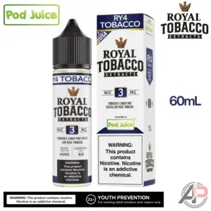 Pod Juice Royal Tobacco Extracts RY4 Tobacco E-Liquid 60mL