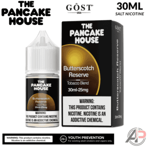 The Pancake House Butterscotch Reserve Tobacco Blend Gost Vapor Salt Nicotine 30mL