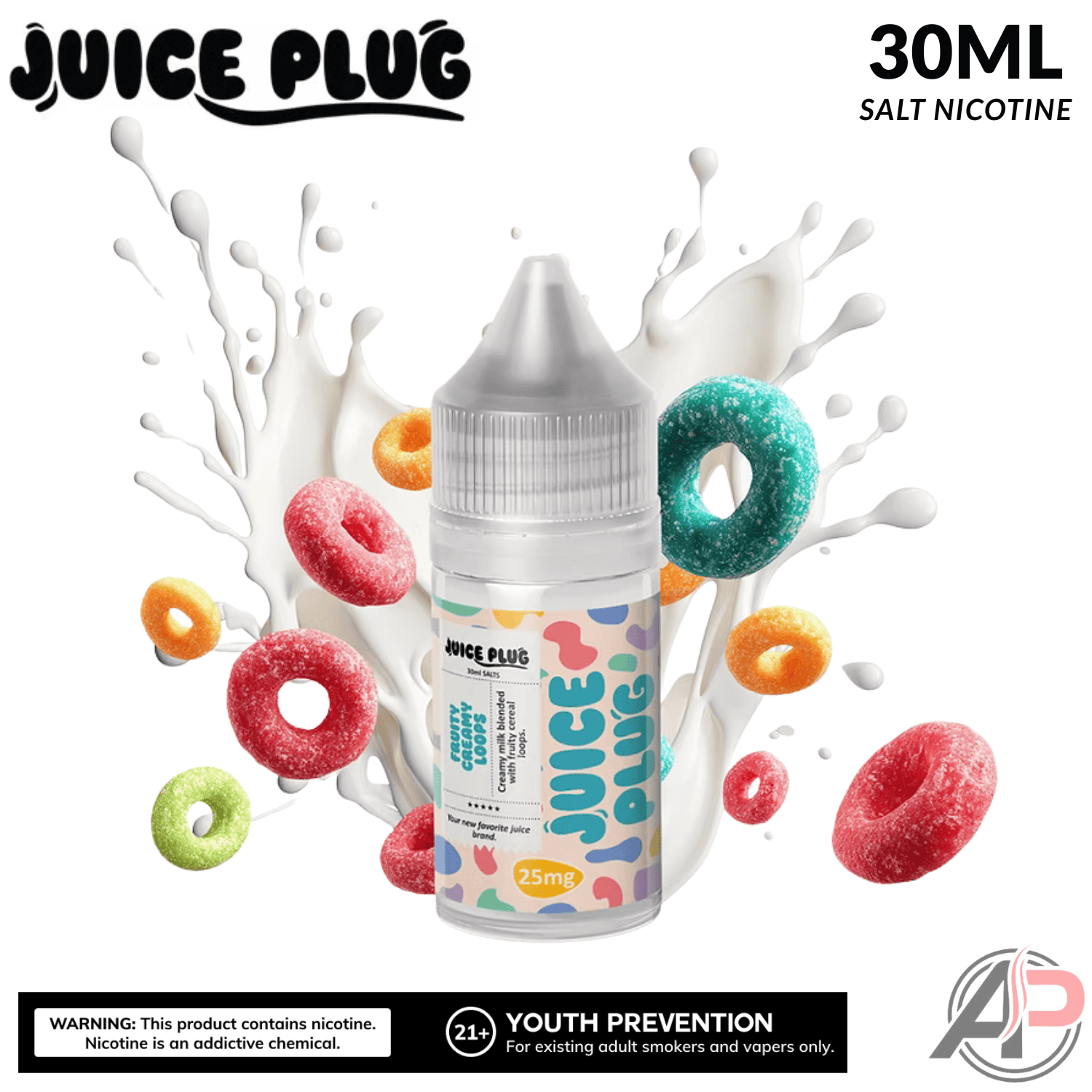 Juice Plug Fruity Creamy Loops Salt Nicotine 30mL