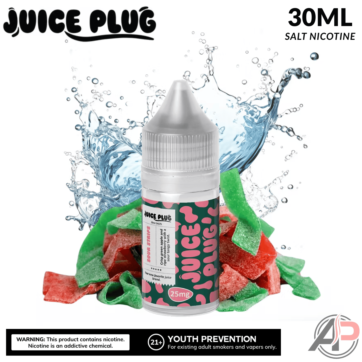 Juice Plug Sour Strips Salt Nicotine 30mL