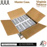 Juul Pods Virginia Tobacco 4 Pod Pack Master Case Wholesale Box 48 Packs