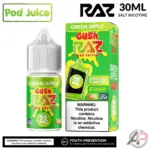 Pod Juice x Raz Green Apple Gush Salt Nicotine 30mL